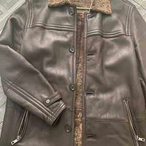 New Without Tag Beautiful Andrew Marc Men Brown Leather Jacket